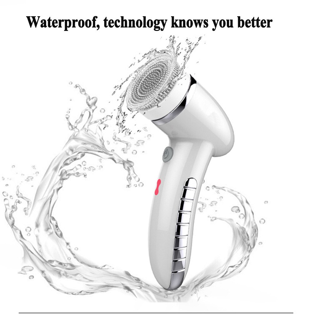 4 In 1 Electric Women 100% Safe Wash Facial Cleansing Brush IPX6 USB Female Electric Face Cleaning Apparatus Nu Face Skin Care
