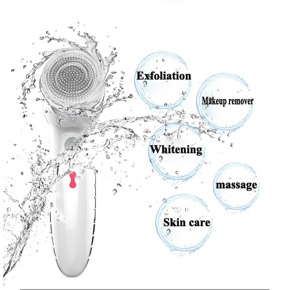 4 In 1 Electric Women 100% Safe Wash Facial Cleansing Brush IPX6 USB Female Electric Face Cleaning Apparatus Nu Face Skin Care