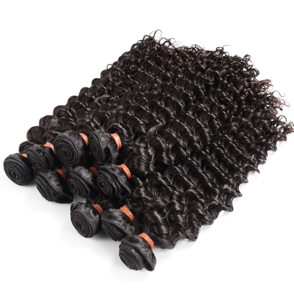 Luvin 30 40 Inch Loose Deep Wave Bundles Human Hair 100% Brazilian Remy Hair Curly Water Wave 3 4 Bundles  deal Wholesale