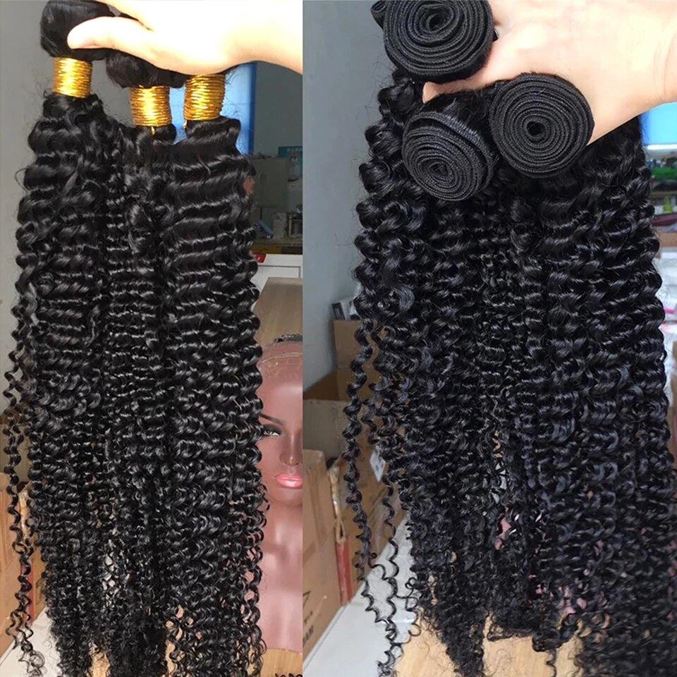 Luvin 30 40 Inch Loose Deep Wave Bundles Human Hair 100% Brazilian Remy Hair Curly Water Wave 3 4 Bundles  deal Wholesale