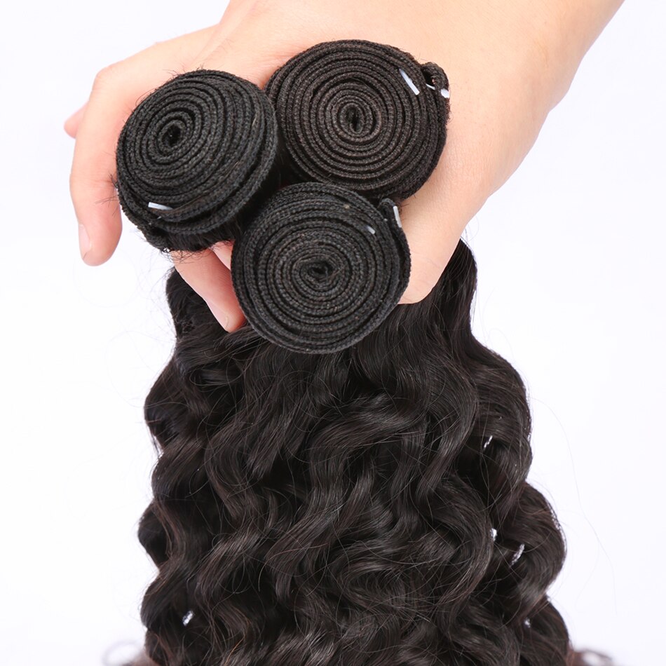 Luvin 30 40 Inch Loose Deep Wave Bundles Human Hair 100% Brazilian Remy Hair Curly Water Wave 3 4 Bundles  deal Wholesale