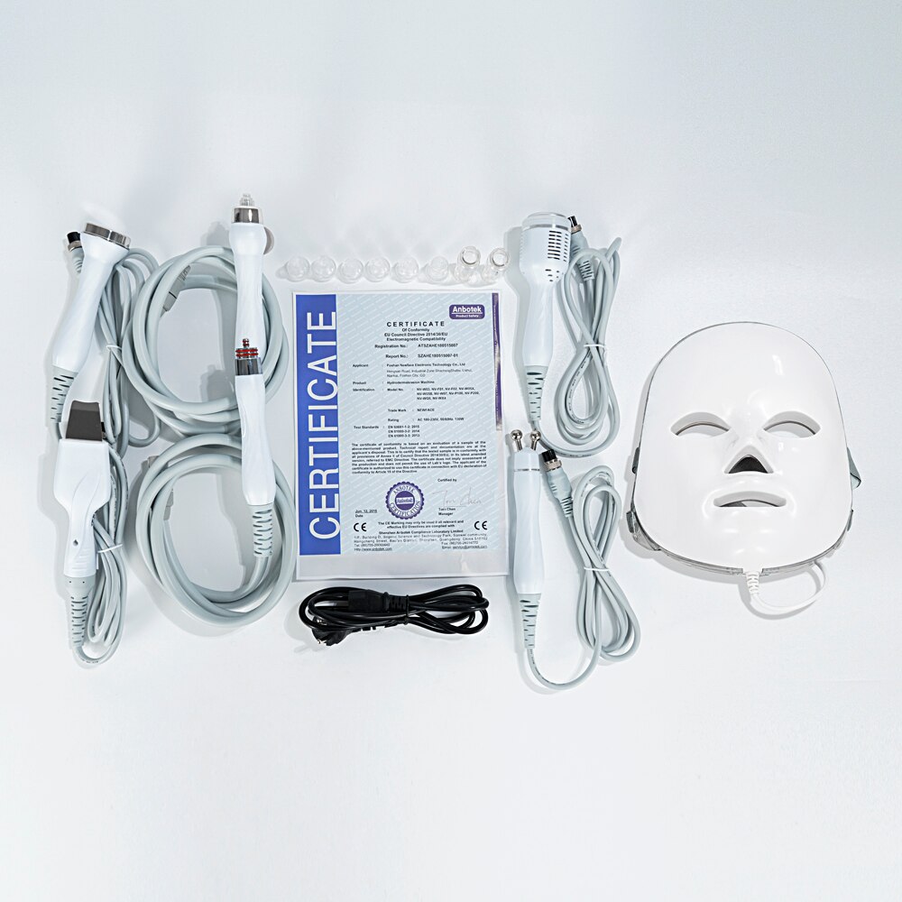 New 7 in 1 Hydrogen Oxygen Small Bubble Facial Beauty Machine H2O2 Hydro Dermabrasion Rejuvenation Tightening Skin Care Face Spa