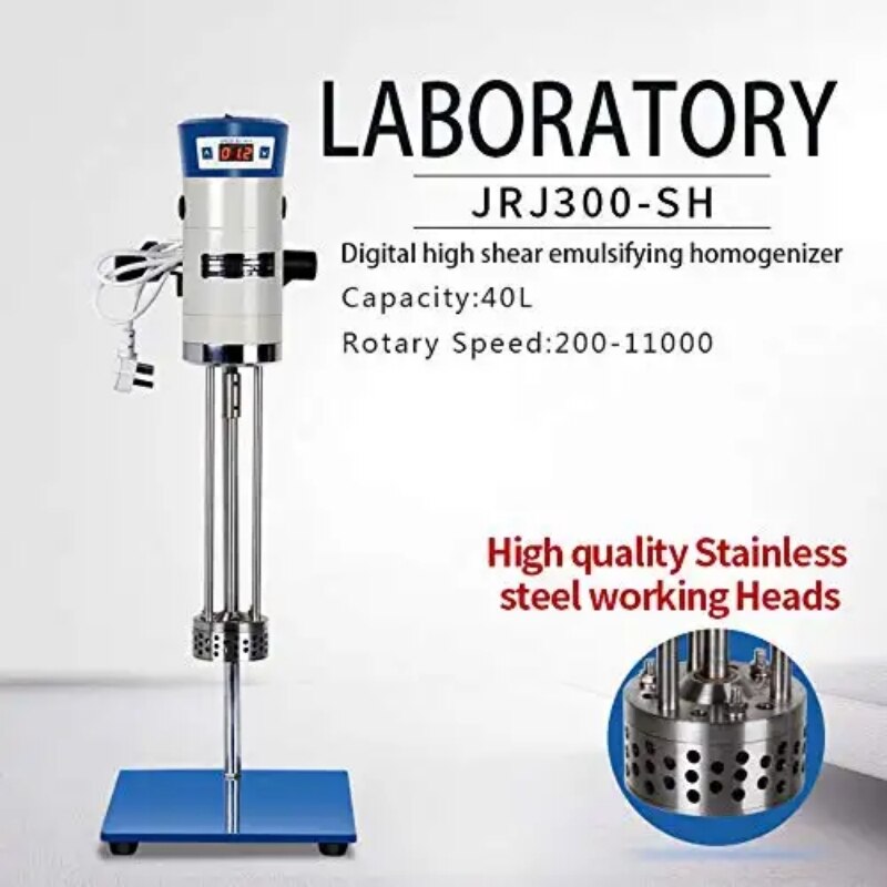 IKEME Laboratory High Speed Shear Homogenizer Digital Homogenizer Mixer Cosmetic Cream Dispersion Homogeneous Emulsifier Mixer