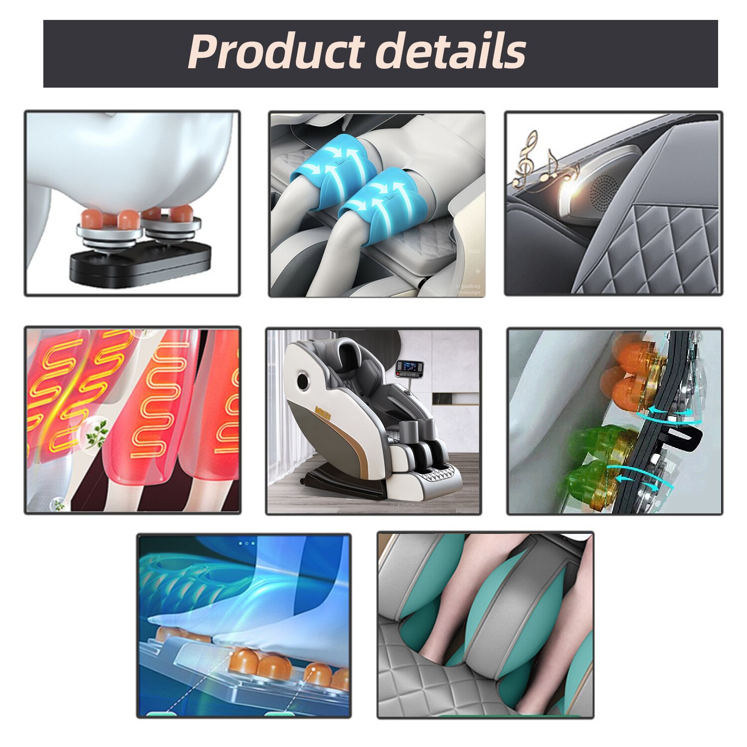 Newest Full Body 4D Electric Luxury Massage Chair Deluxe Zero-gravty Jade Massage Chair Sofa Home Office Furniture Recliner Newest Full Body 4D Electric Luxury Massage Chair Deluxe Zero-gravty Jade Massage Chair Sofa Home Office Furniture Recliner