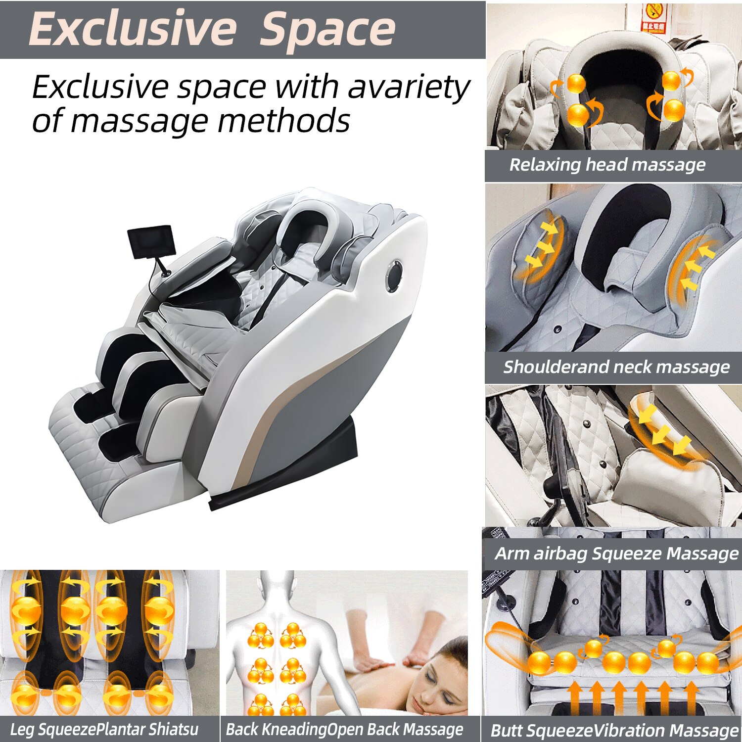 Newest Full Body 4D Electric Luxury Massage Chair Deluxe Zero-gravty Jade Massage Chair Sofa Home Office Furniture Recliner Newest Full Body 4D Electric Luxury Massage Chair Deluxe Zero-gravty Jade Massage Chair Sofa Home Office Furniture Recliner