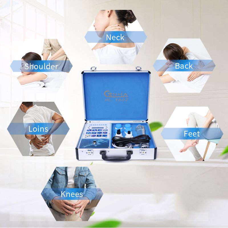 Portable Physical Therapy Equipment ED Electromagnetic Extracorporeal Shock Wave Therapy Machine Pain Relief Body Relax Massager