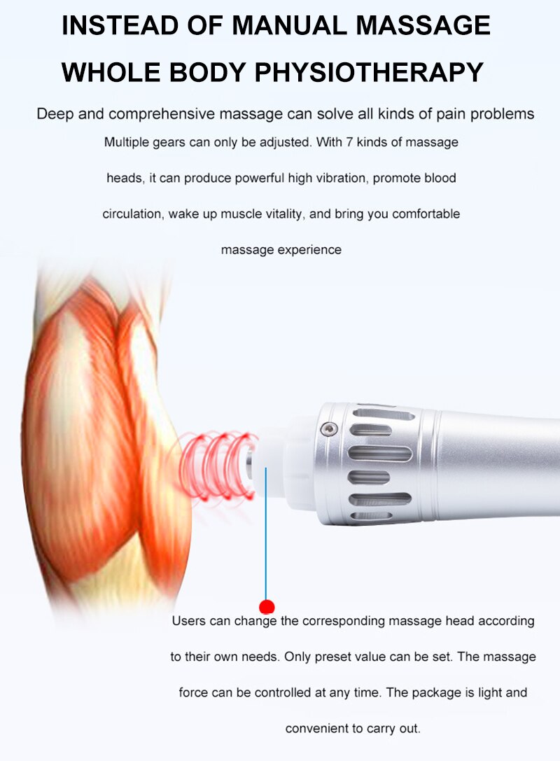 Shockwave Therapy Machine For Relaxation Treatments And Back Pain Relief Shock Waves Massage Tools Body Device Health&beauty