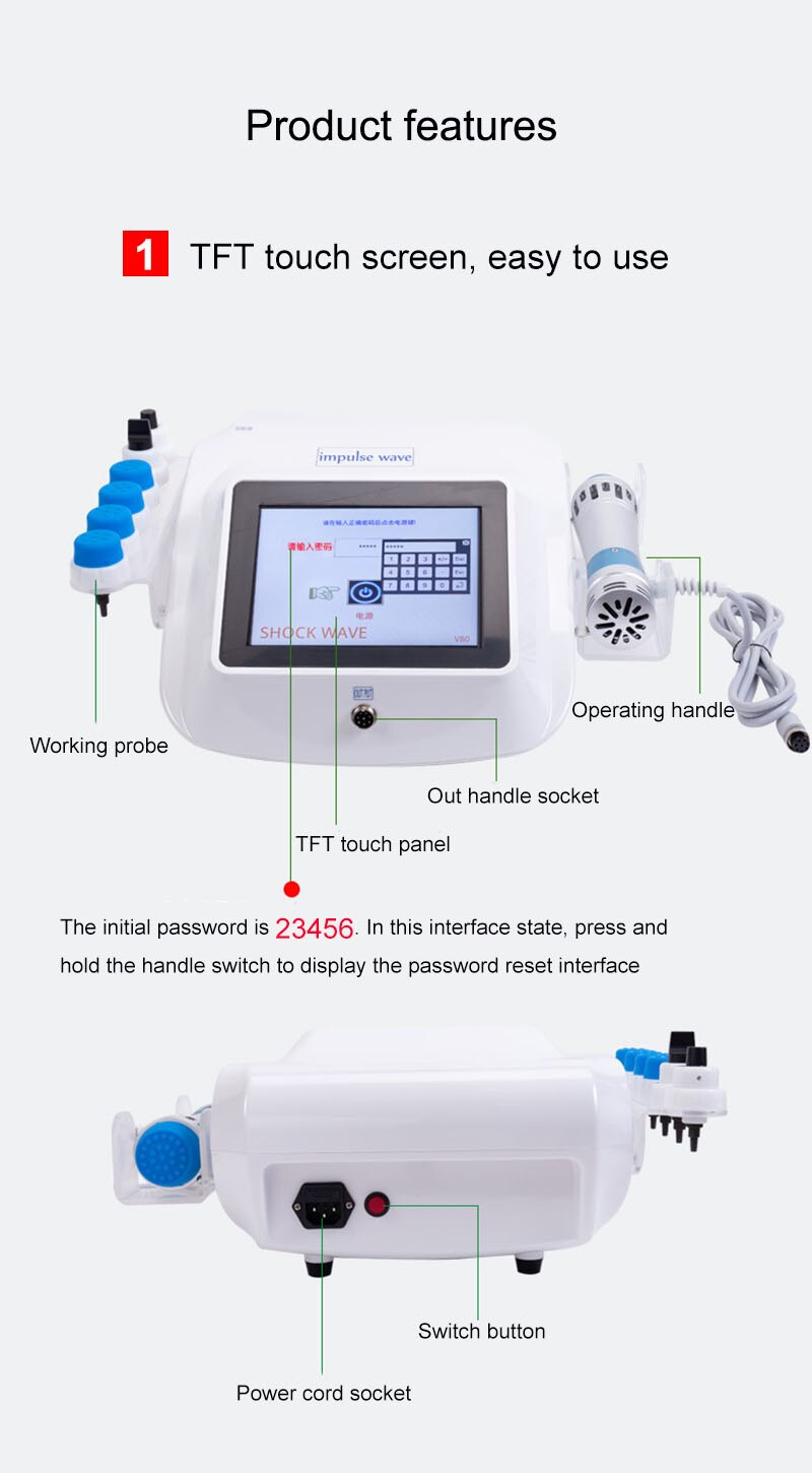 Shockwave Therapy Machine For Relaxation Treatments And Back Pain Relief Shock Waves Massage Tools Body Device Health&beauty