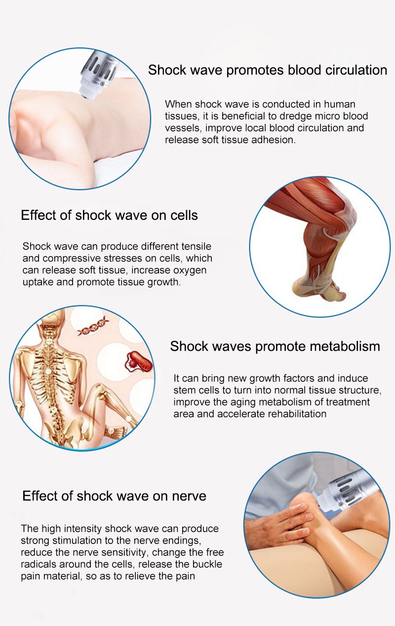 Shockwave Therapy Machine For Relaxation Treatments And Back Pain Relief Shock Waves Massage Tools Body Device Health&beauty