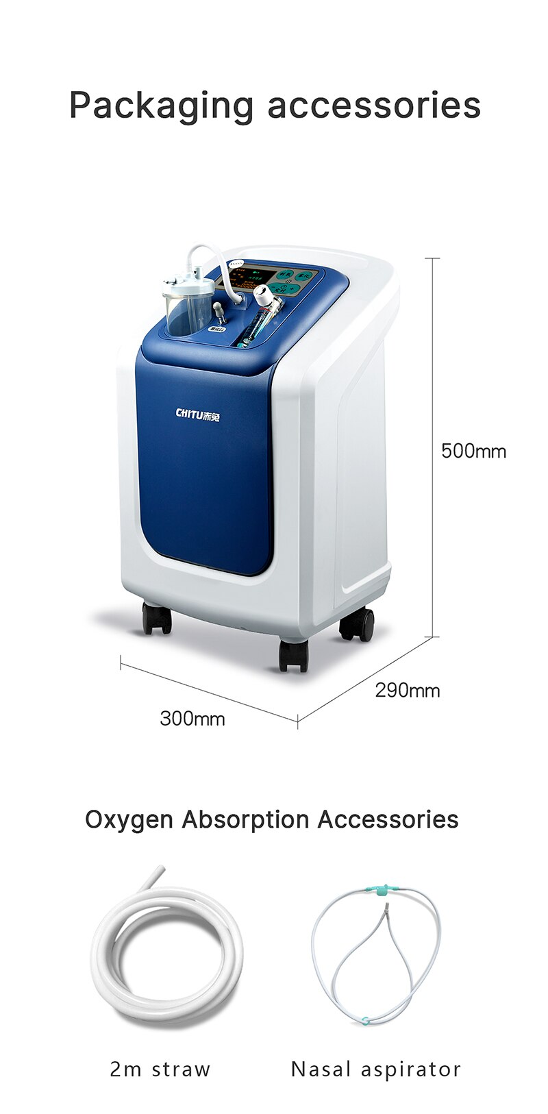 3L Mini Oxygenerator Portable For Household Outdoor Travel 90% Concentration Oxygen Generation Nebulization Integrated Machine