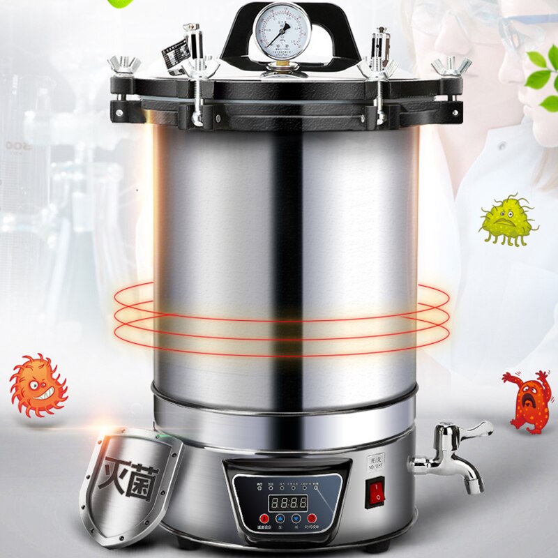 Stainless Steel Automatic Steam Sterilizer Autoclave Pot Laboratory Medical Vertical Sterilization Pot Stainless Steel Automatic Steam Sterilizer Autoclave Pot Laboratory Medical Vertical Sterilization Pot