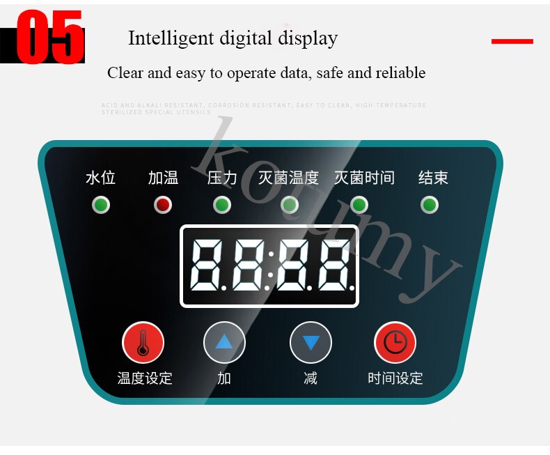 Stainless Steel Automatic Steam Sterilizer Autoclave Pot Laboratory Medical Vertical Sterilization Pot