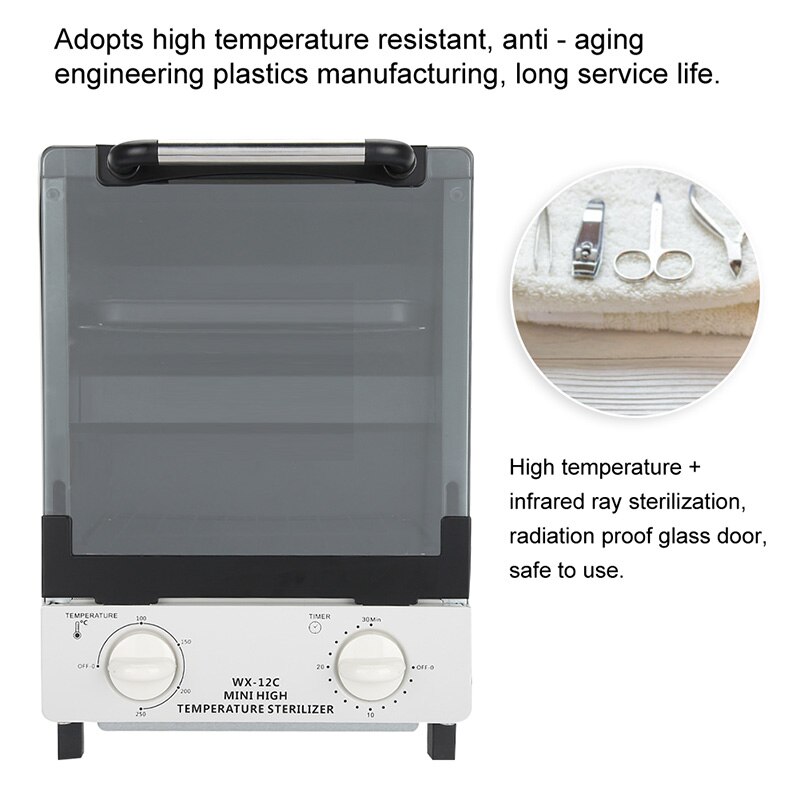 High Temperature Sterilizition Cabinet Dry Heat Disinfection Box Nail Art Tool With Timer Cleaner Sterilizer for Manicure Salon High Temperature Sterilizition Cabinet Dry Heat Disinfection Box Nail Art Tool With Timer Cleaner Sterilizer for Manicure Salon