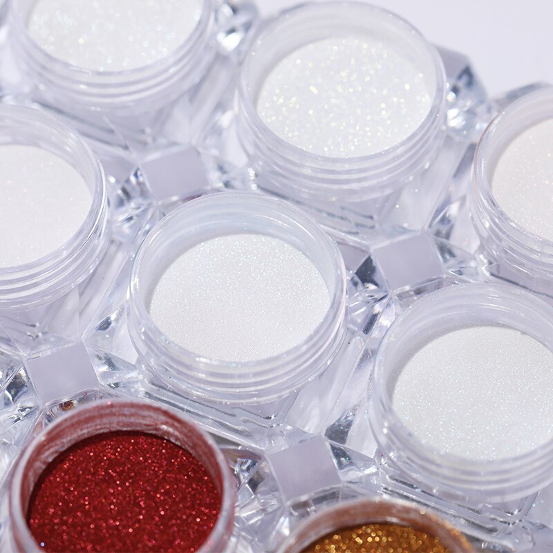 Pearl Glitter Nail Powder Aurora Mirror Rub Chrome Pigment White Purple Neon Powder Manicure Gel Polish Dust Nail Art Decoration Pearl Glitter Nail Powder Aurora Mirror Rub Chrome Pigment White Purple Neon Powder Manicure Gel Polish Dust Nail Art Decoration