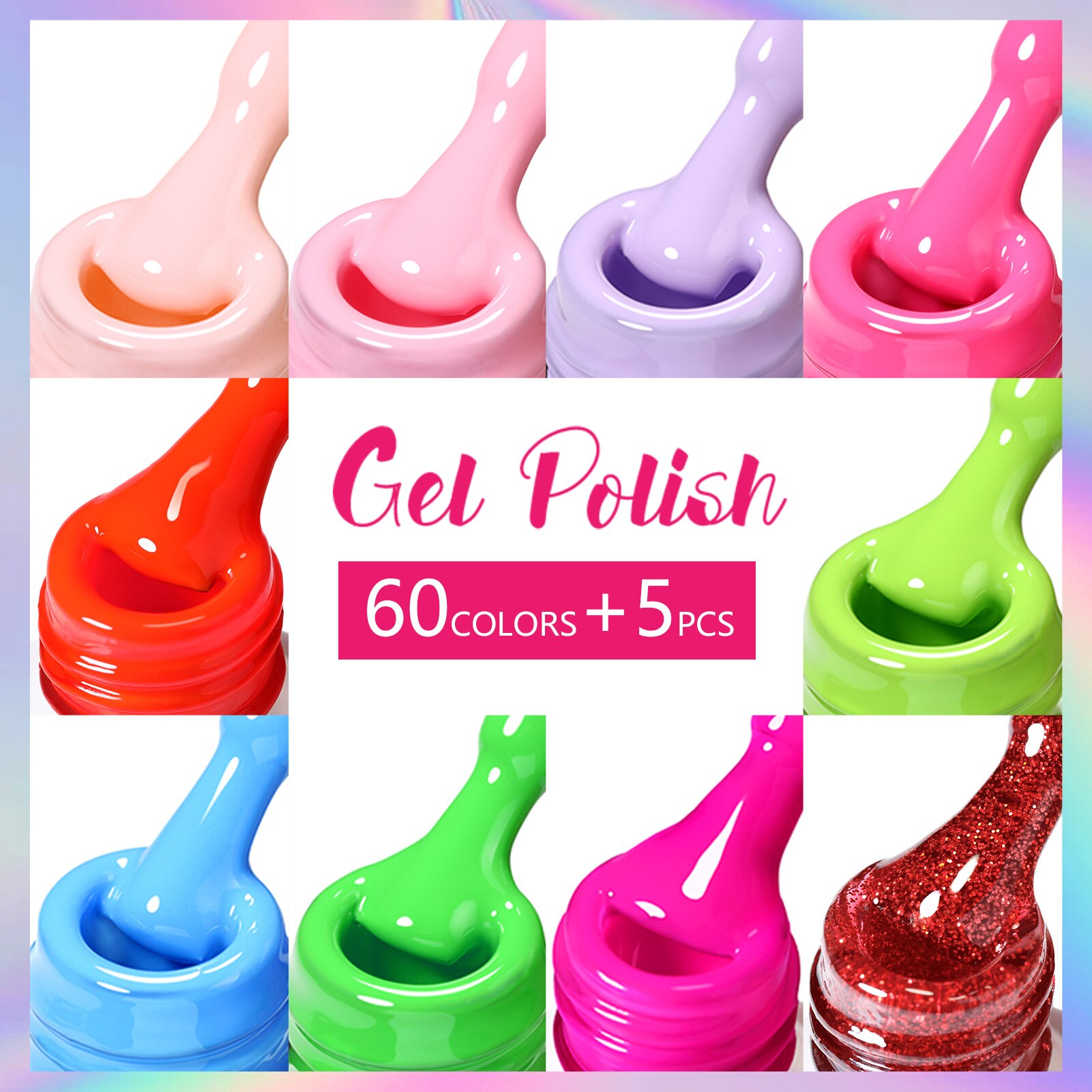 BORN PRETTY 65Pcs/Set 10ml Nail Gel Polish Spring Color Glitter Sequins Varnish Soak Off UV Nail Art Gel Full Kits BORN PRETTY 65Pcs/Set 10ml Nail Gel Polish Spring Color Glitter Sequins Varnish Soak Off UV Nail Art Gel Full Kits