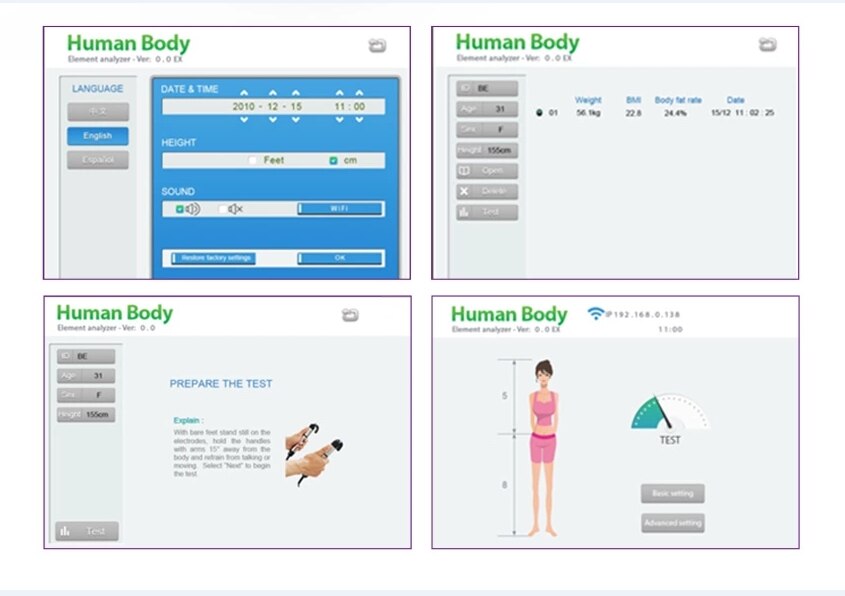 Professional Human Full Body Analyzer Machine for Fitness CE Approval 3D Scanner Weight Fat Text Professional Human Full Body Analyzer Machine for Fitness CE Approval 3D Scanner Weight Fat Text