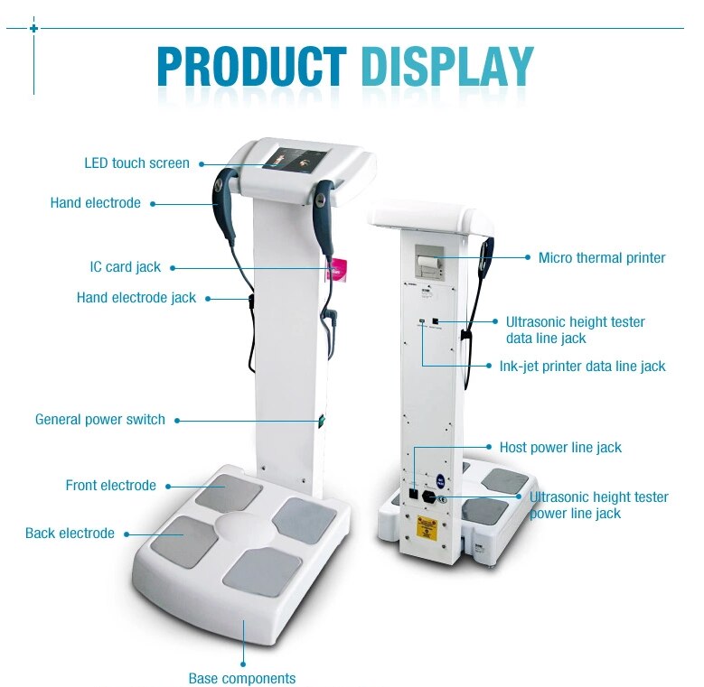 Body Composition Analyzer Fat Analyser High Quality 3D Scanner Measurement For Home Use and Commercial