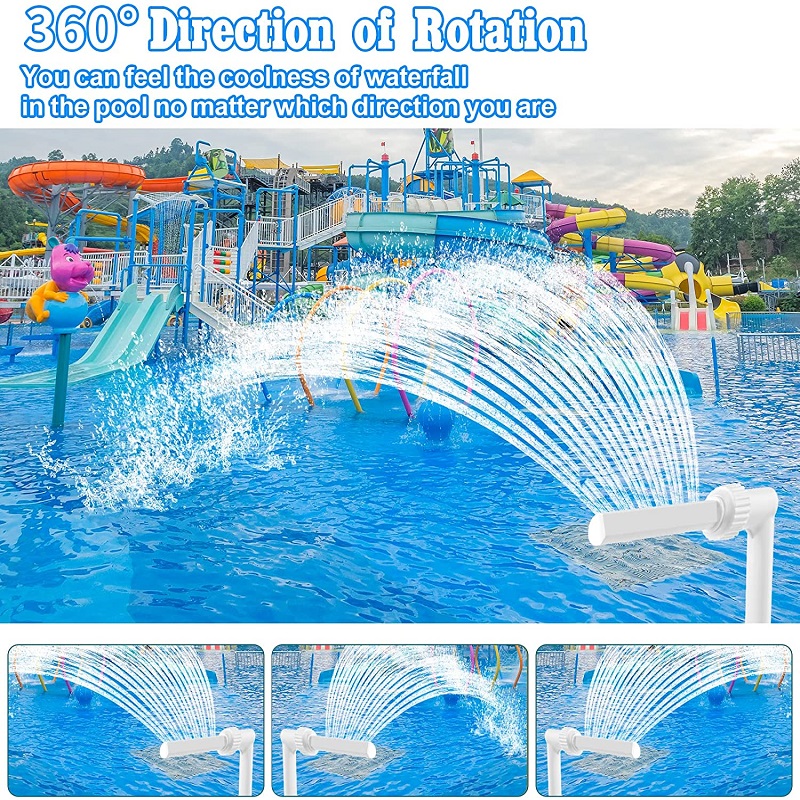 Waterfall Swimming Pool Fountain Fish Pond Waterfall Fountain Adjustable Pool Decoration Cooling Spray For Garden Yard Home Tool