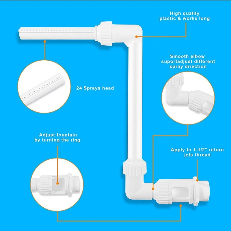Waterfall Swimming Pool Fountain Fish Pond Waterfall Fountain Adjustable Pool Decoration Cooling Spray For Garden Yard Home Tool Waterfall Swimming Pool Fountain Fish Pond Waterfall Fountain Adjustable Pool Decoration Cooling Spray For Garden Yard Home Tool