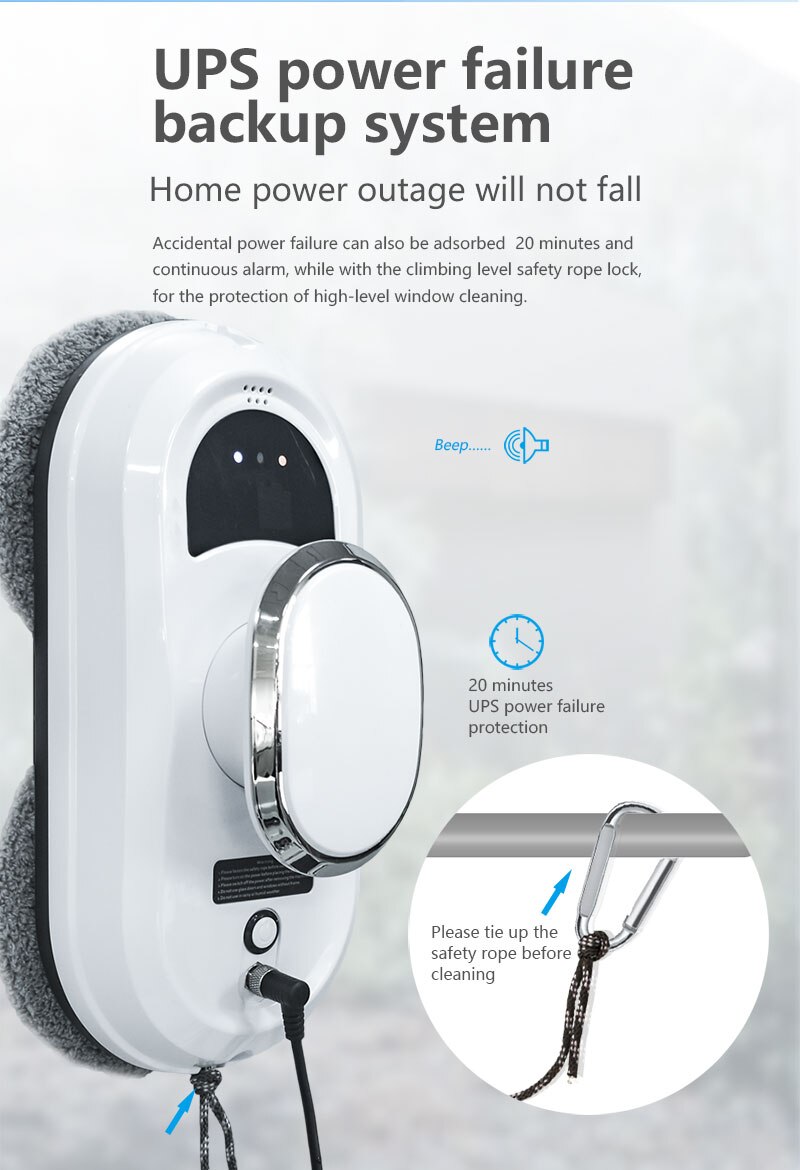 2023 Borderless Turn Back With Remote Control Smart Faster Cleaning Speed Window Cleaner Robot Vacuum Glass Robotic