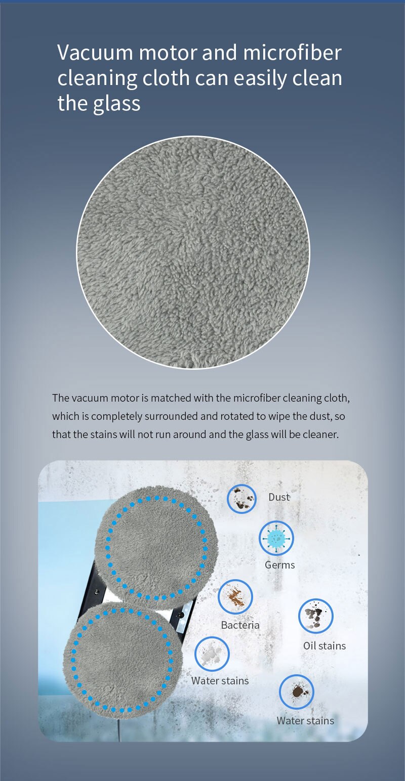 2023 Borderless Turn Back With Remote Control Smart Faster Cleaning Speed Window Cleaner Robot Vacuum Glass Robotic