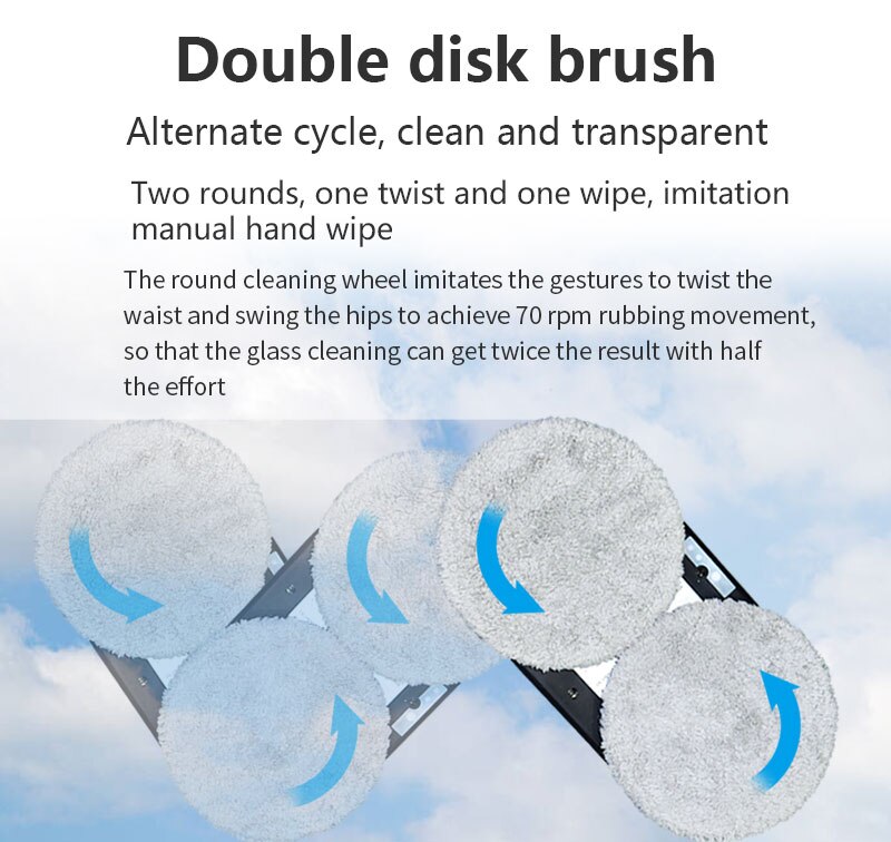 2023 Borderless Turn Back With Remote Control Smart Faster Cleaning Speed Window Cleaner Robot Vacuum Glass Robotic