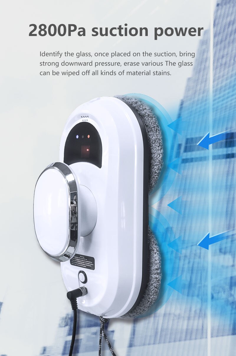 2023 Borderless Turn Back With Remote Control Smart Faster Cleaning Speed Window Cleaner Robot Vacuum Glass Robotic