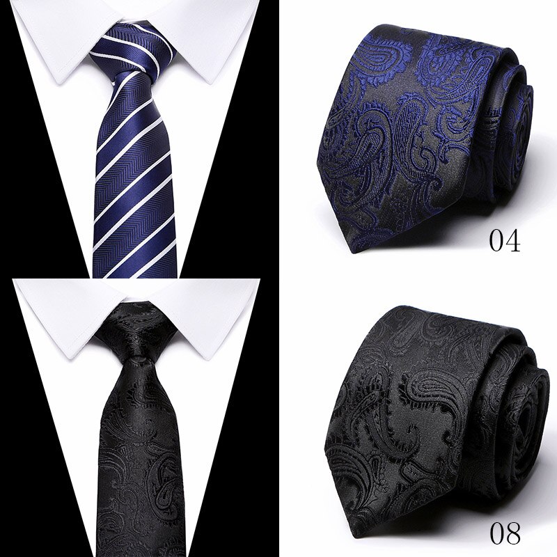 New Style Fashion Men's Tie 7.5cm Blue Necktie Green & Orange Silk Gravatas For Men Paisley Floral Fit Wedding Workplace Slim