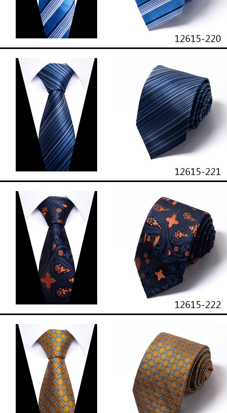 New Style Fashion Men's Tie 7.5cm Blue Necktie Green & Orange Silk Gravatas For Men Paisley Floral Fit Wedding Workplace Slim