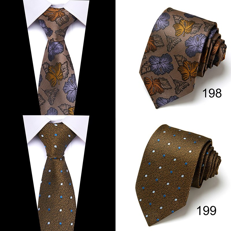 New Style Fashion Men's Tie 7.5cm Blue Necktie Green & Orange Silk Gravatas For Men Paisley Floral Fit Wedding Workplace Slim