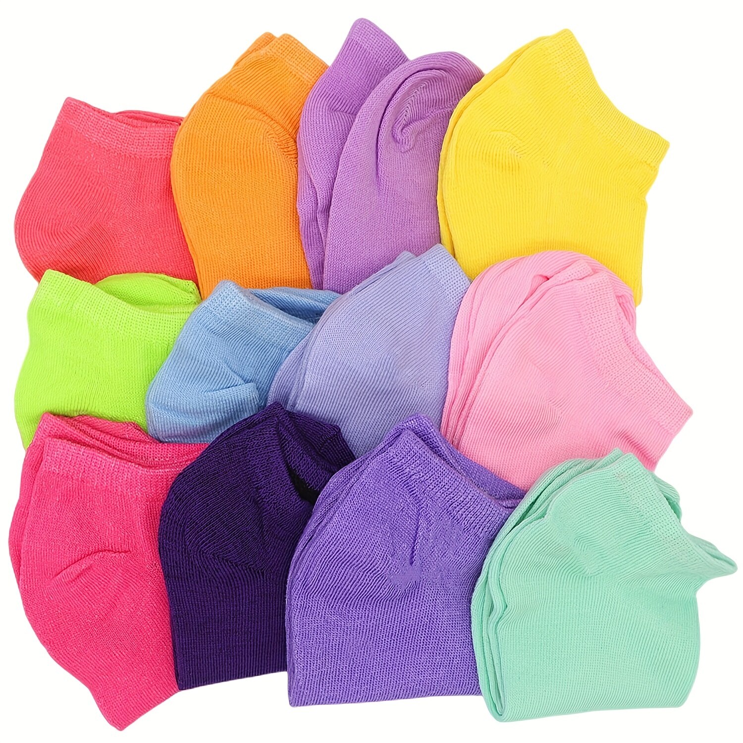 12 Pairs Women Socks Candy Color Ankle Sock Soft & Lightweight Low Cut Solid Color Boat Socks 12 Pairs Women Socks Candy Color Ankle Sock Soft & Lightweight Low Cut Solid Color Boat Socks