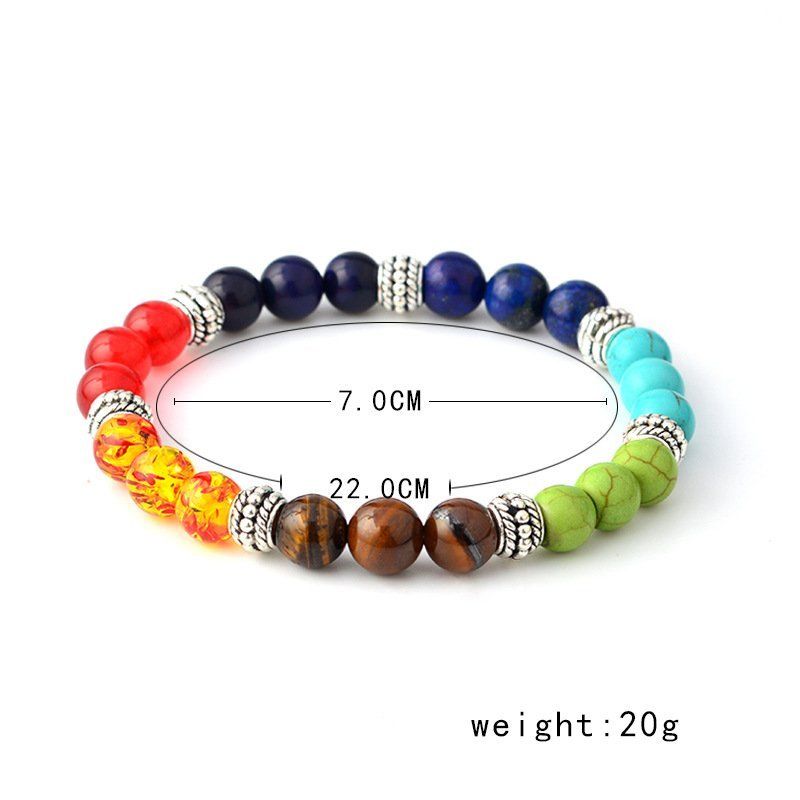 2Pcs Yoga Energy Jewelry Sets Natural Stone Beads 7 Chakra Reiki Healing Balance Necklaces Stretch Energy Bracelet for Women