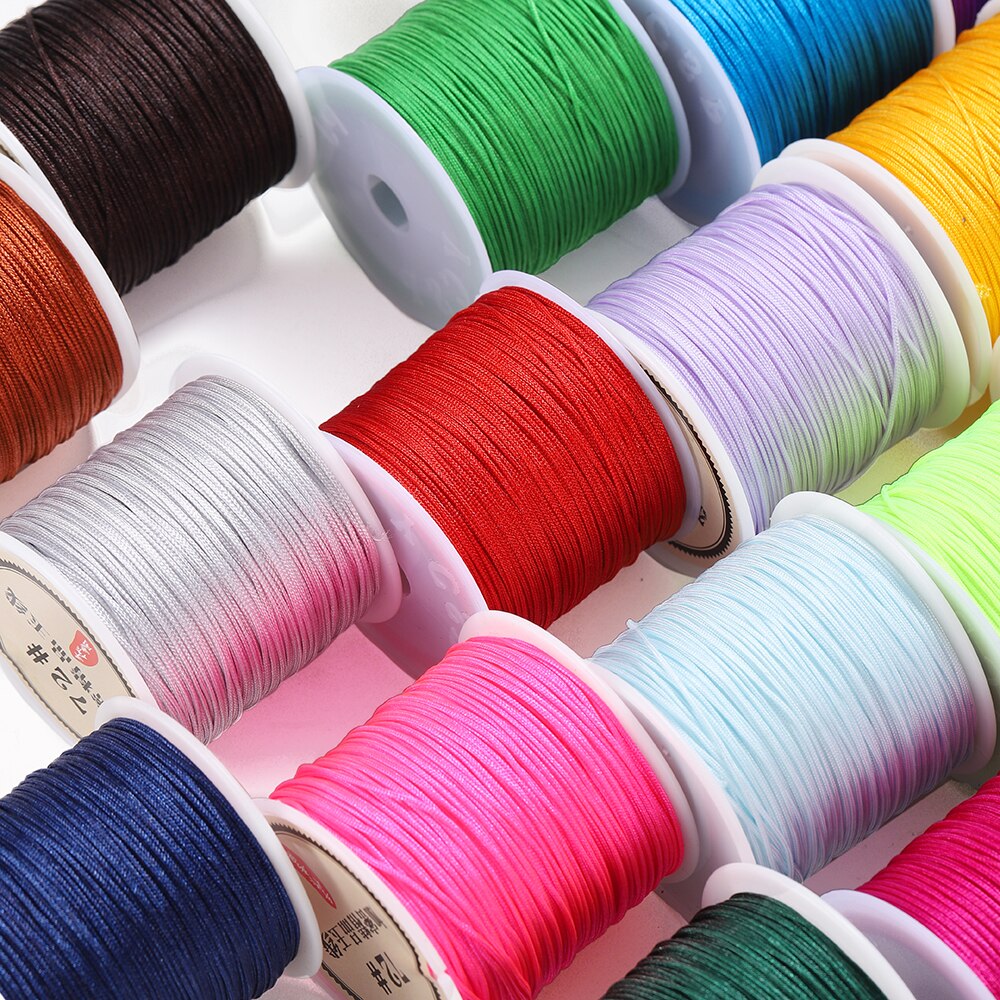 50M/roll 0.8mm Nylon Thread Cord Chinese Knot Cord Bracelet Braided String For DIY Tassels Beading String Jewelry Making 50M/roll 0.8mm Nylon Thread Cord Chinese Knot Cord Bracelet Braided String For DIY Tassels Beading String Jewelry Making