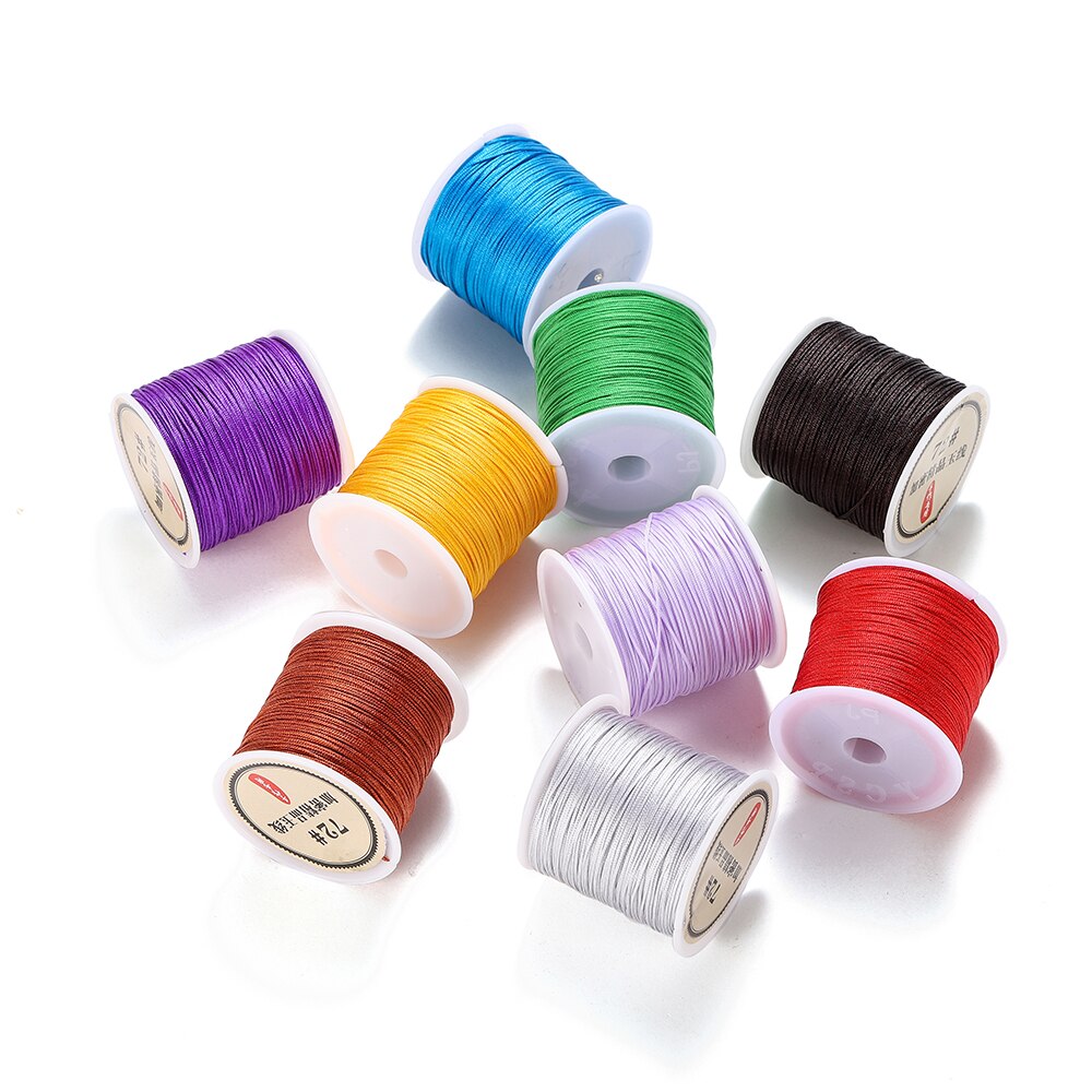 50M/roll 0.8mm Nylon Thread Cord Chinese Knot Cord Bracelet Braided String For DIY Tassels Beading String Jewelry Making 50M/roll 0.8mm Nylon Thread Cord Chinese Knot Cord Bracelet Braided String For DIY Tassels Beading String Jewelry Making