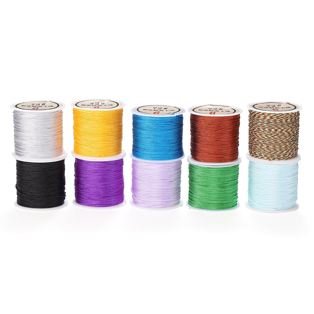 50M/roll 0.8mm Nylon Thread Cord Chinese Knot Cord Bracelet Braided String For DIY Tassels Beading String Jewelry Making 50M/roll 0.8mm Nylon Thread Cord Chinese Knot Cord Bracelet Braided String For DIY Tassels Beading String Jewelry Making