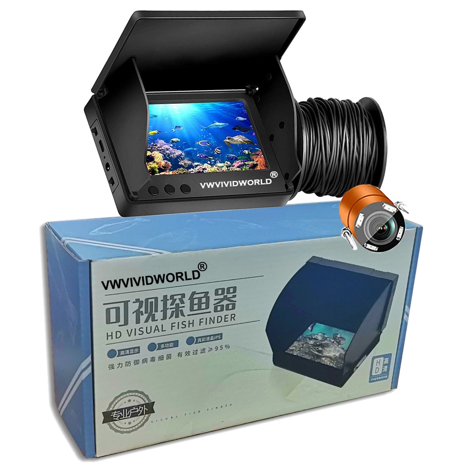 VZb Fish Finder LCD 5.0/4.3 Inch Display Underwater 220° Fishing Camera Waterproof IPS 1080P 9 Hours Endurance Night Vision VZb Fish Finder LCD 5.0/4.3 Inch Display Underwater 220° Fishing Camera Waterproof IPS 1080P 9 Hours Endurance Night Vision