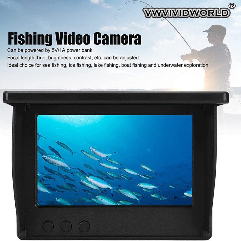 VZb Fish Finder LCD 5.0/4.3 Inch Display Underwater 220° Fishing Camera Waterproof IPS 1080P 9 Hours Endurance Night Vision VZb Fish Finder LCD 5.0/4.3 Inch Display Underwater 220° Fishing Camera Waterproof IPS 1080P 9 Hours Endurance Night Vision