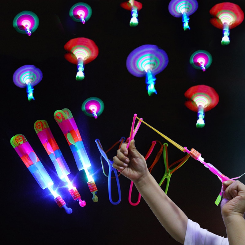 1/3/5/10pcs Amazing Light Toy Arrow Rocket Helicopter Flying Toy LED Light Toys Party Fun Gift Rubber Band Catapult 1/3/5/10pcs Amazing Light Toy Arrow Rocket Helicopter Flying Toy LED Light Toys Party Fun Gift Rubber Band Catapult