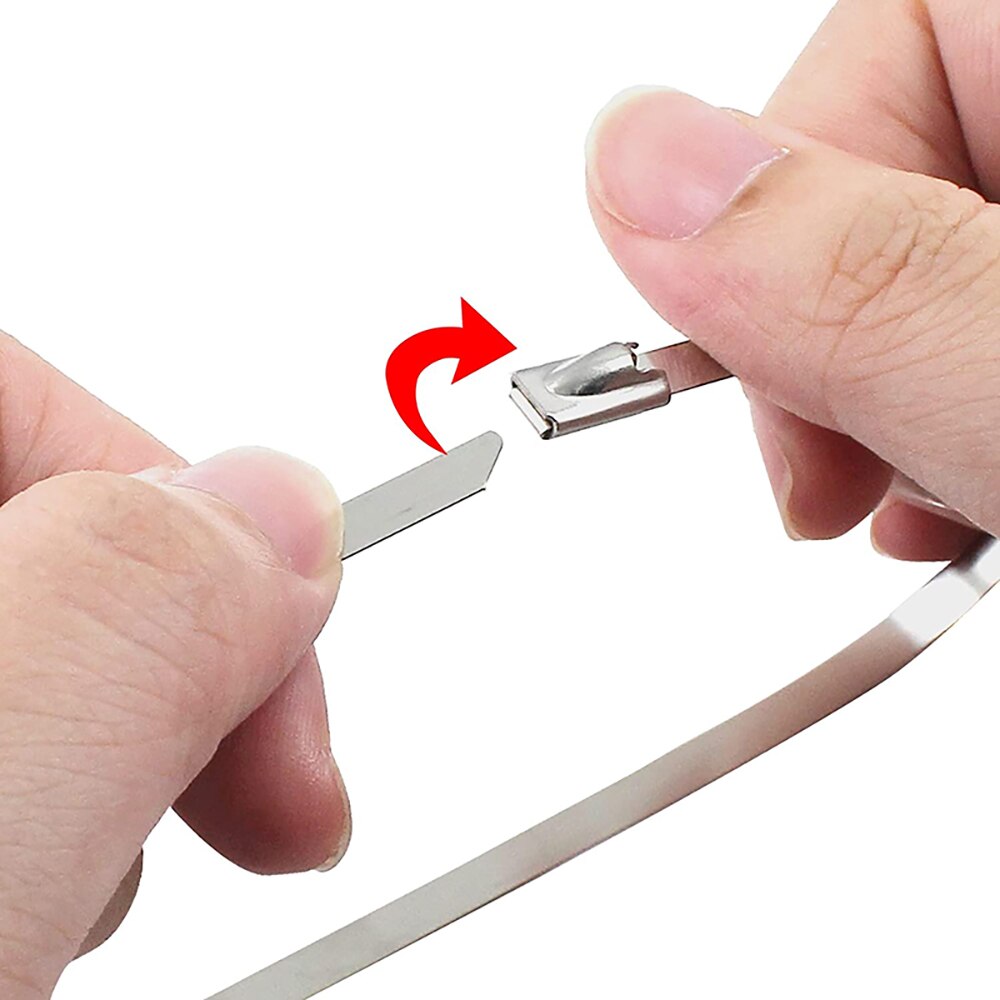 20/40Pcs Stainless Steel Cable Ties Reusable Self-sealing Fastening Ring Cable Tie Multi-Purpose Metal Hardware Cable Organizer 20/40Pcs Stainless Steel Cable Ties Reusable Self-sealing Fastening Ring Cable Tie Multi-Purpose Metal Hardware Cable Organizer