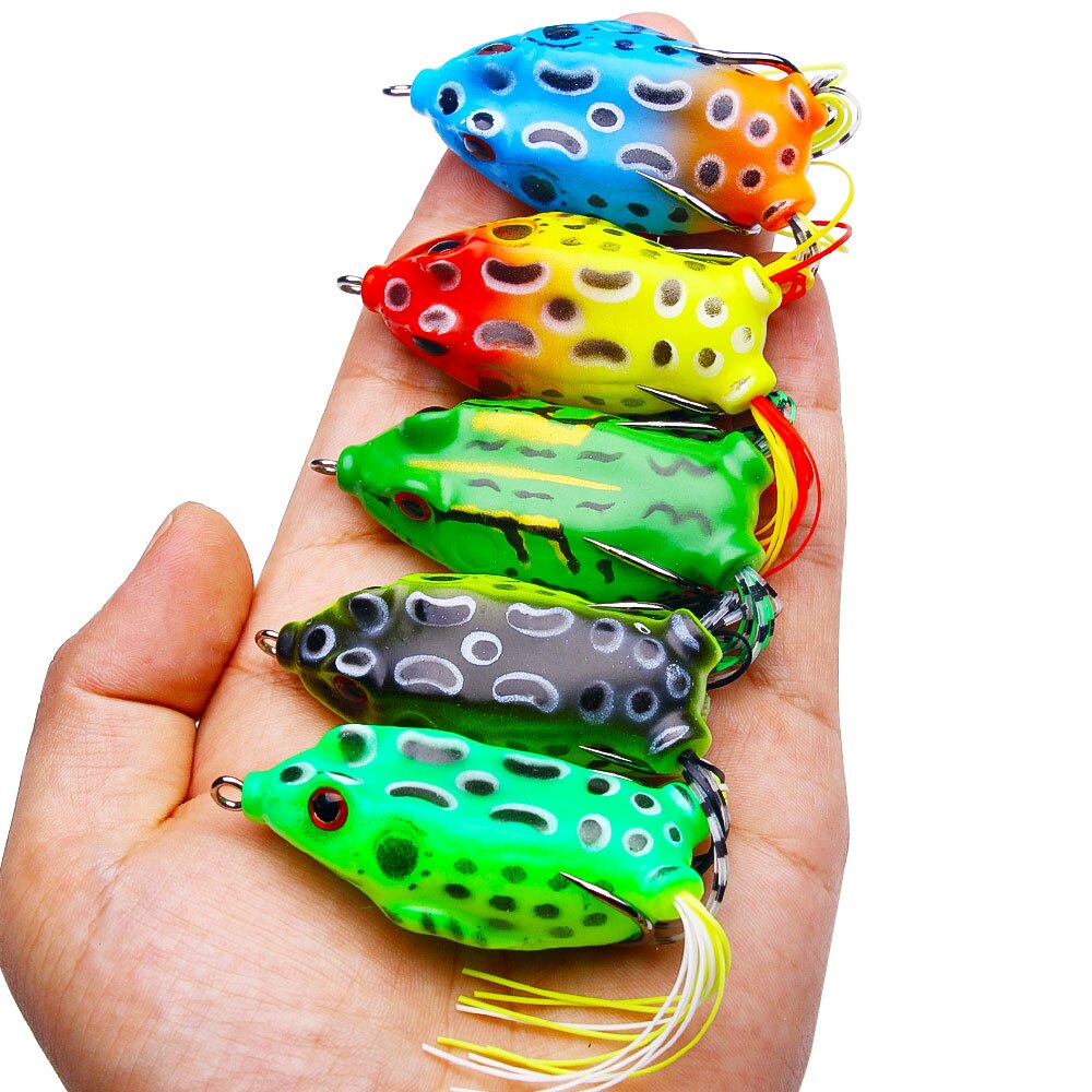 40PCS Frog Soft Fishing Lures Double Hooks Top water Ray Frog Artificial Minnow Crank Bait Silicone Artificial Wobbler 40PCS Frog Soft Fishing Lures Double Hooks Top water Ray Frog Artificial Minnow Crank Bait Silicone Artificial Wobbler