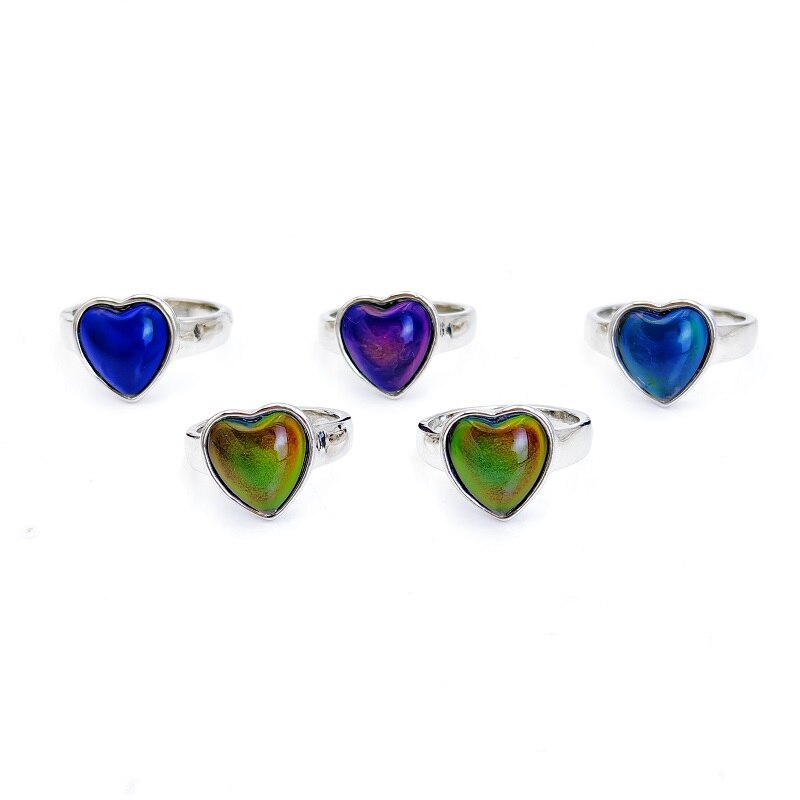 20/30Pcs/Lot Vintage Mood Rings for Men and Women Mixed Design Temperature Control Color Changing Ring  Jewelry Party Gift