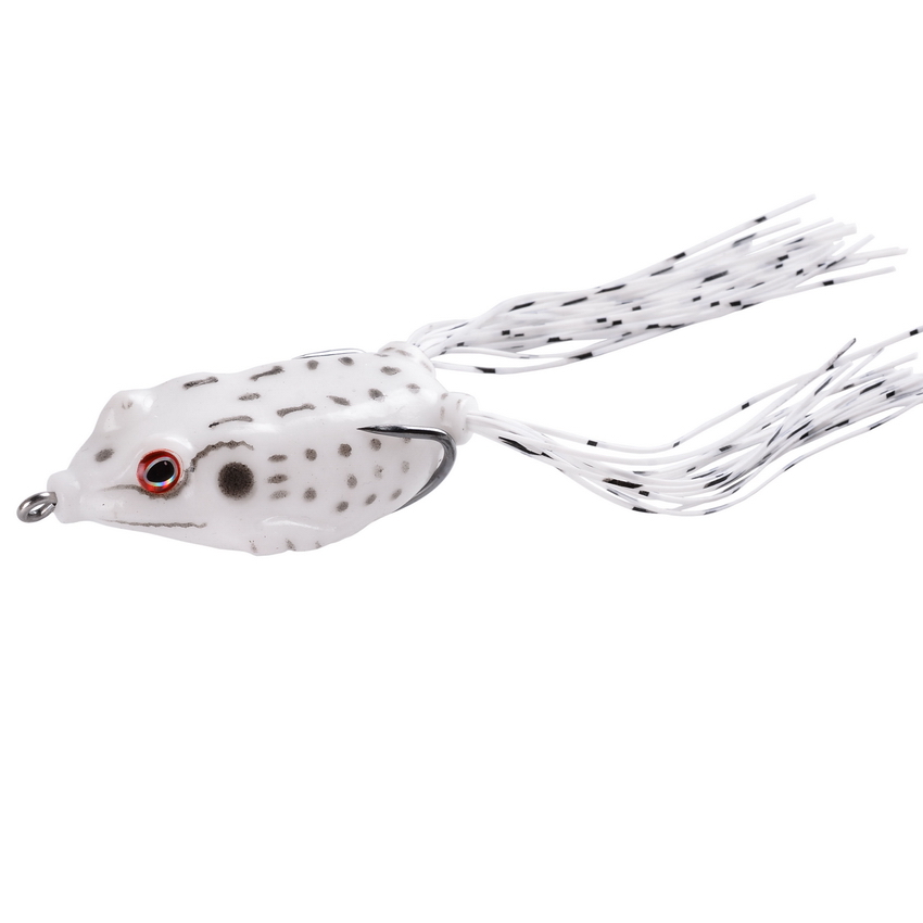 15pc/set Frog Soft Lure Tube Bait Plastic Fishing Lure with Fishing Hooks Topwater Ray Frog Artificial 3D Eyes Fishing Lures Set