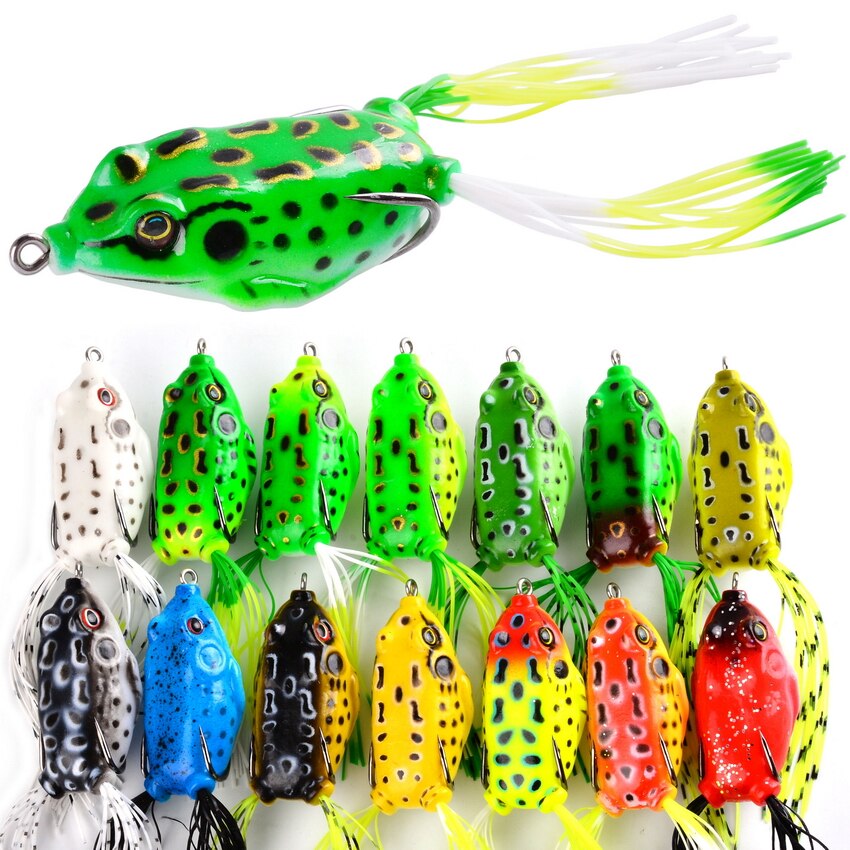 15pc/set Frog Soft Lure Tube Bait Plastic Fishing Lure with Fishing Hooks Topwater Ray Frog Artificial 3D Eyes Fishing Lures Set 15pc/set Frog Soft Lure Tube Bait Plastic Fishing Lure with Fishing Hooks Topwater Ray Frog Artificial 3D Eyes Fishing Lures Set