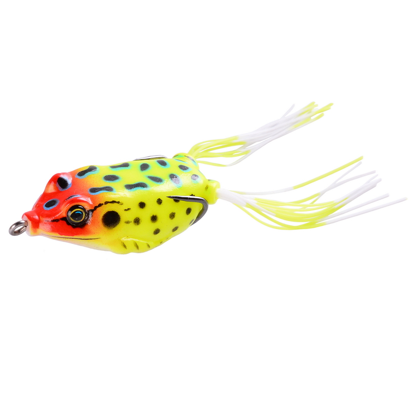 15pc/set Frog Soft Lure Tube Bait Plastic Fishing Lure with Fishing Hooks Topwater Ray Frog Artificial 3D Eyes Fishing Lures Set