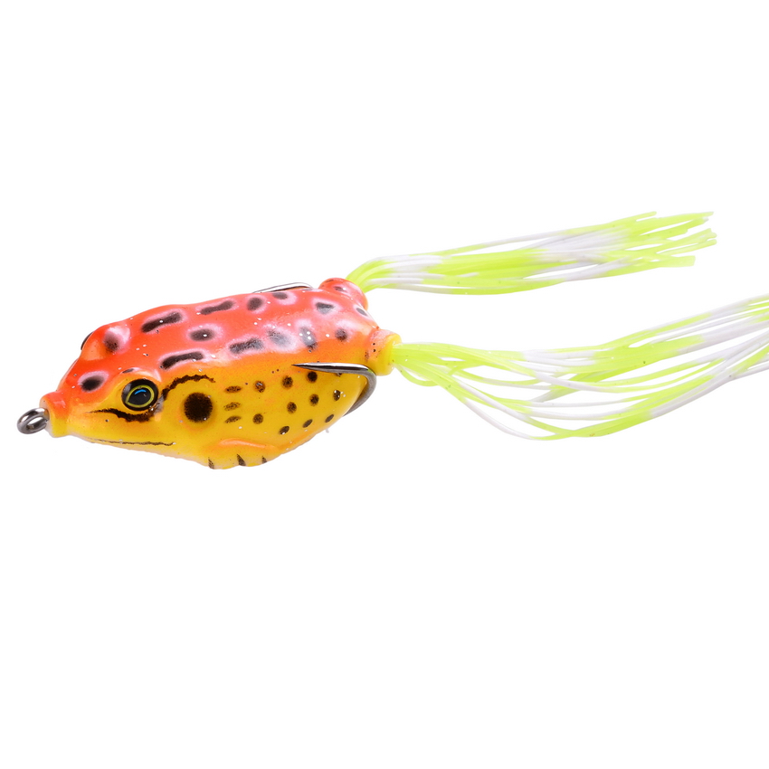 15pc/set Frog Soft Lure Tube Bait Plastic Fishing Lure with Fishing Hooks Topwater Ray Frog Artificial 3D Eyes Fishing Lures Set