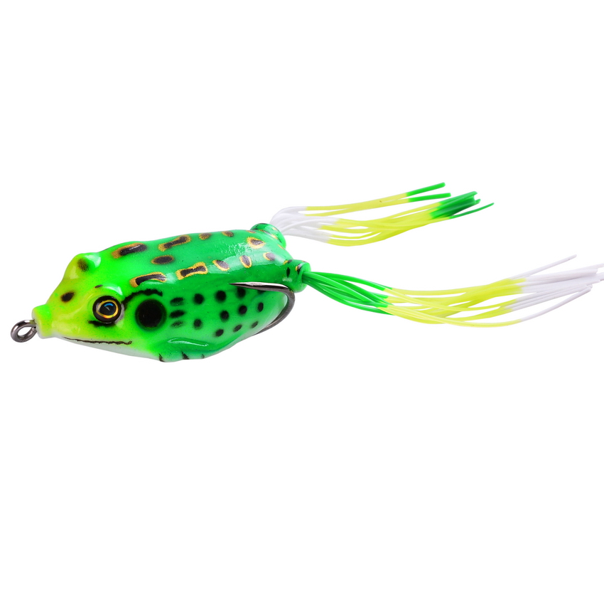 15pc/set Frog Soft Lure Tube Bait Plastic Fishing Lure with Fishing Hooks Topwater Ray Frog Artificial 3D Eyes Fishing Lures Set