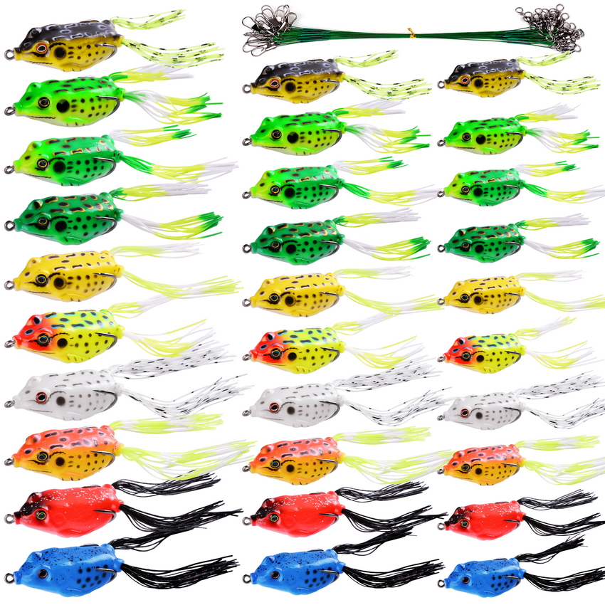 Aorace 5g-15g Frog Soft Fishing Lures Double Hooks Top water Ray Frog Artificial Minnow Crank Bait Silicone Artificial Wobbler