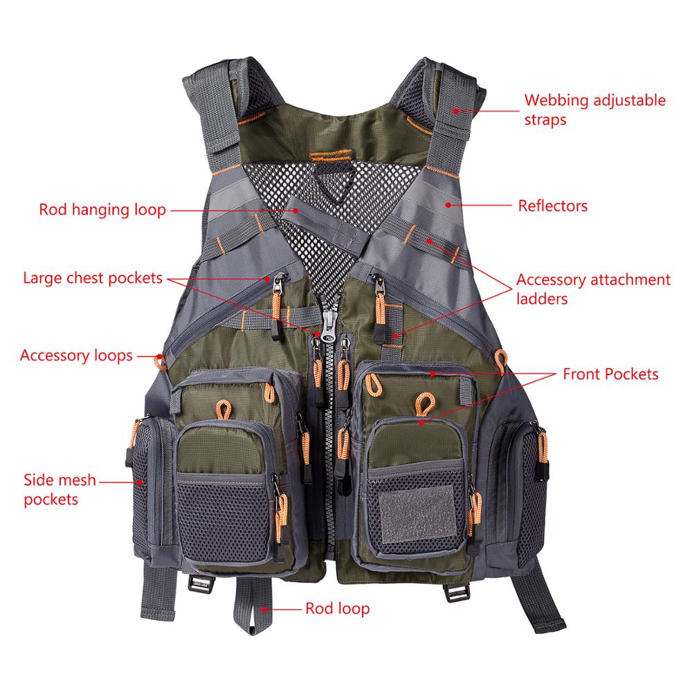 Bassdash Breathable Fishing Vest Outdoor Sports Fly Swimming Adjustable Vest Fishing Tackle Bassdash Breathable Fishing Vest Outdoor Sports Fly Swimming Adjustable Vest Fishing Tackle