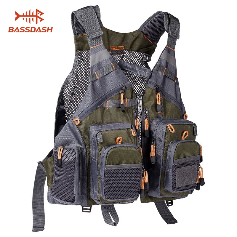 Bassdash Breathable Fishing Vest Outdoor Sports Fly Swimming Adjustable Vest Fishing Tackle Bassdash Breathable Fishing Vest Outdoor Sports Fly Swimming Adjustable Vest Fishing Tackle