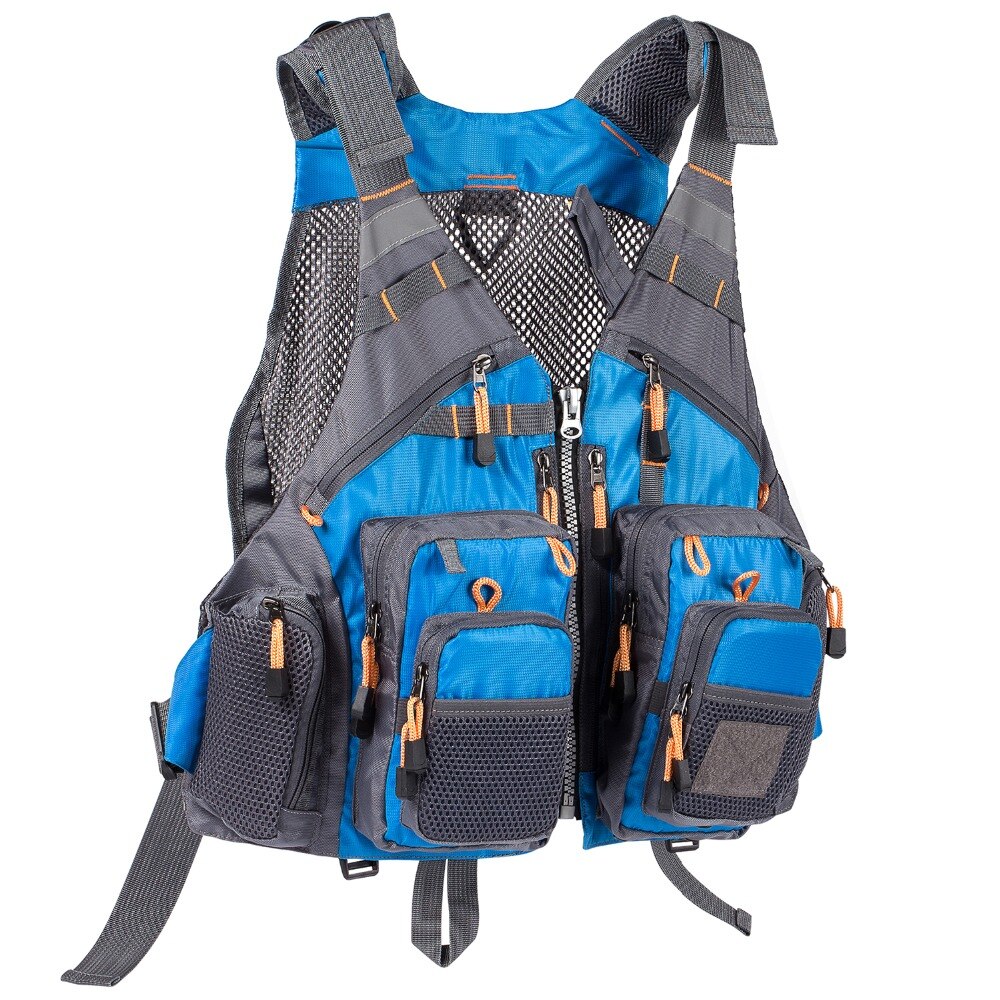Bassdash Breathable Fishing Vest Outdoor Sports Fly Swimming Adjustable Vest Fishing Tackle